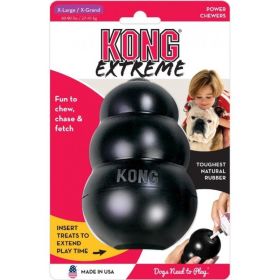 KONG Extreme KONG Dog Toy  Black  X Large Dogs 60 to 90 lbs (5" Tall x 1.25" Diameter)