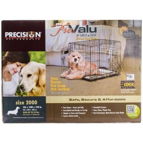 Precision Pet Pro Value by Great Crate  2 Door Crate  Black