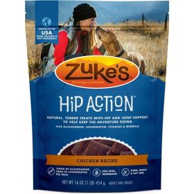 Zukes Hip Action Hip & Joint Supplement Dog Treat  Roasted Chicken Recipe