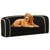 Foldable Dog Sofa Black 28.7"x26.4"x10.2" Plush Washable Cushion