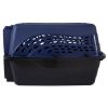 24in Hard-Sided Plastic Cat Dog Kennel Pet Carrier Crate 2-Door Topload Blue