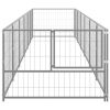 Dog Kennel Silver 64.6 ft² Steel