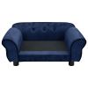 Dog Sofa Blue 28.3"x17.7"x11.8" Plush