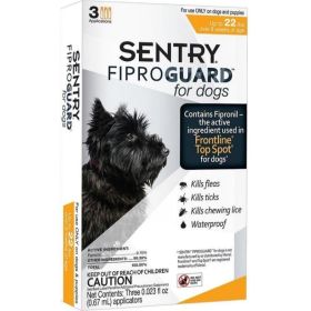 Sentry FiproGuard for Dogs (Option: Dogs up to 22 lbs (3 Doses))