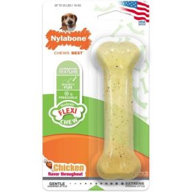 Nylabone Flexi Chew Dog Bone  Chicken Flavor (Option: Wolf (1 Pack))