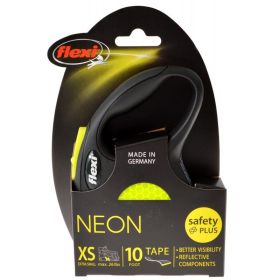 Flexi New Neon Retractable Tape Leash (Option: X Small  10' Tape (Pets up to 26 lbs))