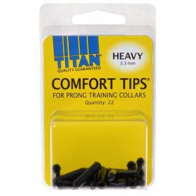 Titan Comfort Tips for Prong Training Collars (Option: Heavy (3.3 mm) 22 Count)