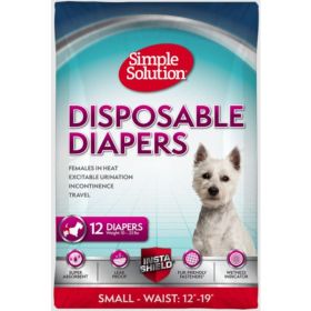 Simple Solution Disposable Diapers (Option: Small  12 Count  (Waist 15" to 19"))