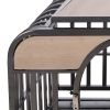 32in Heavy Duty Dog Crate, Furniture Style Dog Crate with Removable Trays and Wheels for High Anxiety Dogs