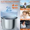 2L/67.6Oz Automatic Electric Pet Water Fountain Stainless Steel Pet Drinking Fountain Cat Dog Water Dispenser