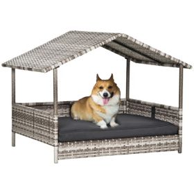 Dog Bed, Rattan Pet Sofa, Dog Tent, Amazon Shipping, WalMart Banned, No Shipping On Weekends (Option: Charcoal Gray)