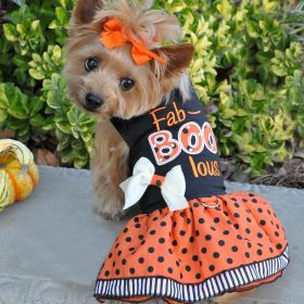 Halloween Fab-BOO-Lous Dress and Matching Leash (size: X-Small)