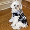 Weekender Dog Sweatshirt Hoodie Black & White Plaid Flannel